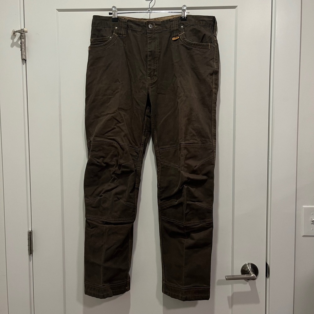 DeWalt Madison Pant Mens 36x31 Brown Work Utility Articulated Knee Pants